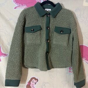 Stitch & Pine Green Sherpa Jacket